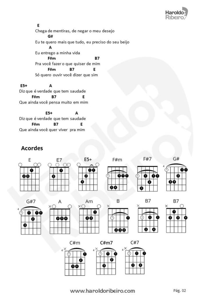 Coisas Que Eu Sei - Simplificada / Sem pestana (Aula de violão) 